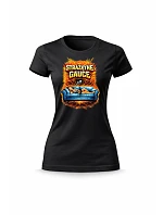 Dámské bavlněné tričko s potiskem - STRÁŽKYNĚ GAUČE - černé Dámské bavlněné tričko s potiskem - STRÁŽKYNĚ GAUČE - černé