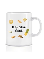 Personalizovaný klasický bílý keramický hrníček 300 ml s letním mixem Personalizovaný klasický bílý keramický hrníček 300 ml s letním mixem