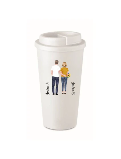 Personalizovaný cestovní termohrnek s párem 