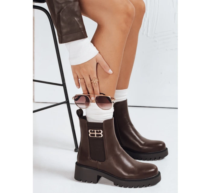 Dámské hnědé kozačky Dstreet model 21992326 - FashionStreet