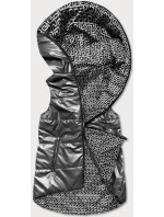 Šedá dámská rozšířená oboustranná vesta (B8006-70)
