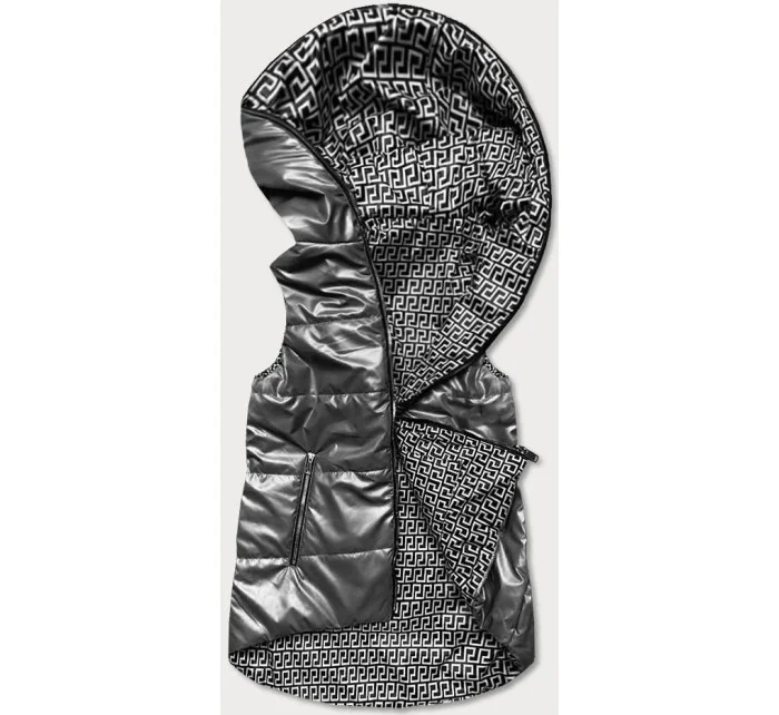 Šedá dámská rozšířená oboustranná vesta model 17189758 - S'WEST