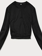 Dámská tenká krátká mikina černá (8B938-3)