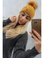 Čepice model 18743584 hořčice - K-Fashion Čepice model 18743584 hořčice - K-Fashion