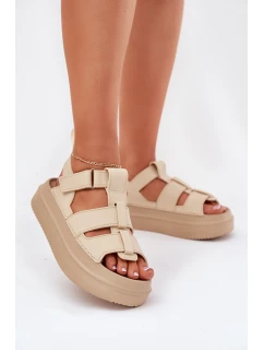 Dámské Sandály Na Platformě Béžové model 21696275 - Boto