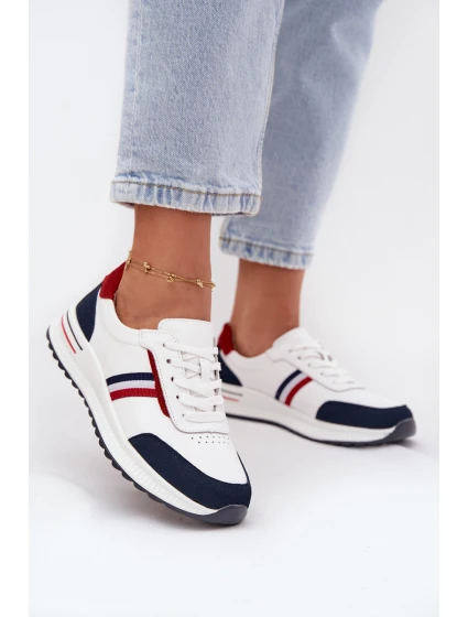 Dámské kožené sportovní boty modré model 21708095 - EVENTO Dámské kožené sportovní boty modré model 21708095 - EVENTO