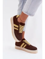 Dámské tenisky na platformě čokoládové model 21937670 - Boto