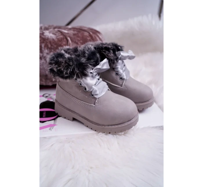 Dětské Kotníkové Boty Zateplené Šedé Tesoro Dětské Kotníkové Boty Zateplené Šedé Tesoro