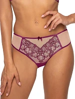 Dámské tanga Maureen 3808/4 Fialová s tělovou - MAT