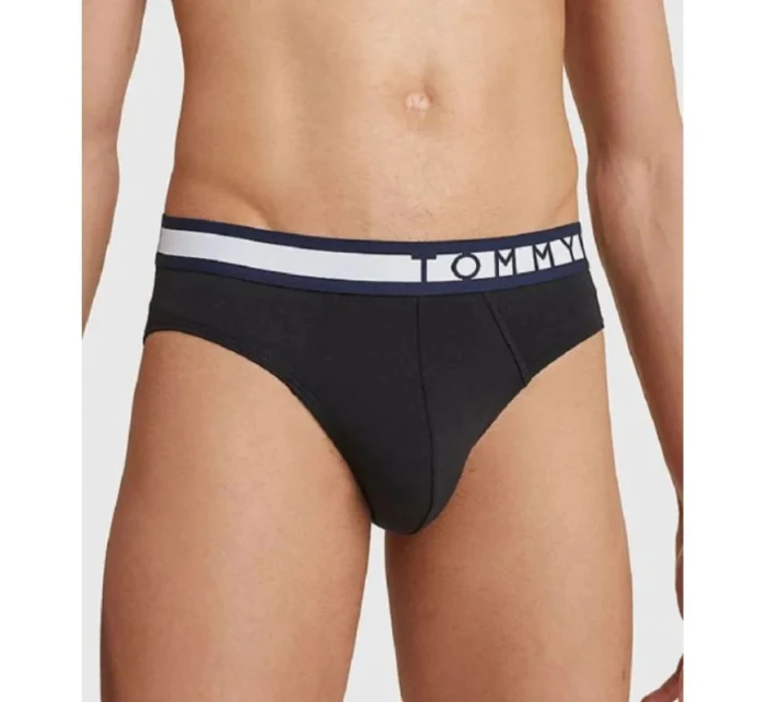 Pánské slipy 3PACK UM0UM01227 Černá s bílou - Tommy Hilfiger