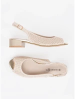 Stylové sandály dámské Jasnobeżowy Obcas Stylové sandály dámské Jasnobeżowy Obcas