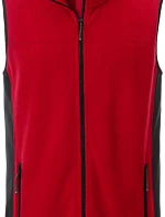 Daiber JN 856 Pánská pracovní fleecová vesta - Strong 02.0856 red/black
