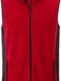 Daiber JN 856 Pánská pracovní fleecová vesta - Strong 02.0856 red/black