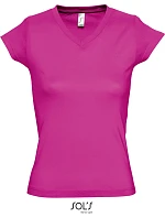 SOL'S Moon Dámské tričko s výstřihem do V model 22535331 fuchsia
