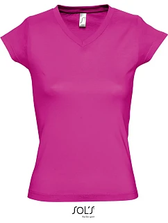 SOL'S Moon Dámské tričko s výstřihem do V model 22535331 fuchsia