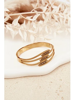 Dámský náramek ze nerezové oceli zlatý