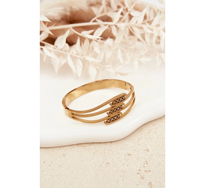 Dámský náramek ze nerezové oceli zlatý Dámský náramek ze nerezové oceli zlatý