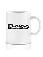 Personalizovaný klasický bílý keramický hrníček 300 ml s vlastním textem s obrysem Personalizovaný klasický bílý keramický hrníček 300 ml s vlastním textem s obrysem