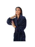 Dámský župan YI2022688F 400 tm. modrý - DKNY
