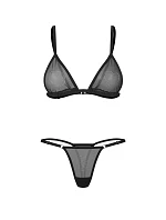Dámský sexy set Wet Me 2-Pcs Set černý - Obsessive