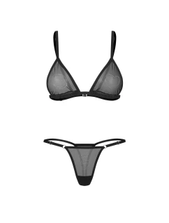 Dámský sexy set Wet Me 2-Pcs Set černý - Obsessive