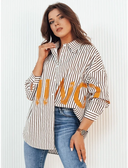 Dámská pruhovaná košile JUDAL bílá FashionStreet DY0408