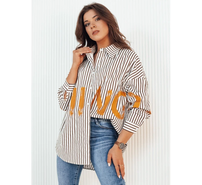 Dámská pruhovaná košile JUDAL bílá FashionStreet DY0408