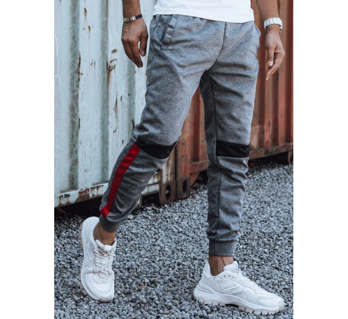 Pánské tepláky se stahovací šňůrkou antracitové UX4449