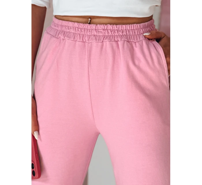 Dámské tepláky se širokými nohavicemi DRESLINA růžová FashionStreet UY2691 Dámské tepláky se širokými nohavicemi DRESLINA růžová FashionStreet UY2691