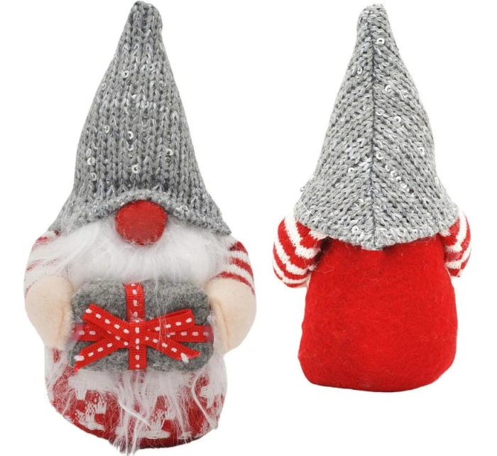 DEKORATIVNÍ TRPASLÍK 15CM ŠEDÝ CHLAPEC