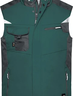 JN 825 Pracovní zimní softshellová vesta Strong model 22491332 dark green/black - Daiber