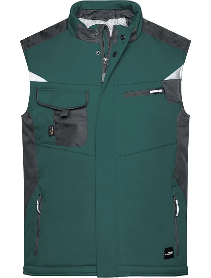 Daiber JN 825 Pracovní zimní softshellová vesta - Strong 02.0825 dark green/black Daiber JN 825 Pracovní zimní softshellová vesta - Strong 02.0825 dark green/black
