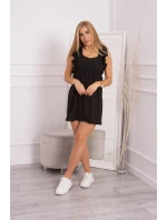 Šaty s volánky na bocích černé Šaty s volánky na bocích černé