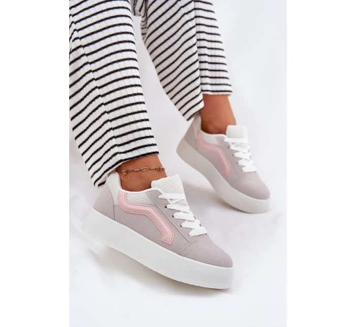 Dámské Tenisky Na Platformě Šedé model 21694948 - Boto Dámské Tenisky Na Platformě Šedé model 21694948 - Boto