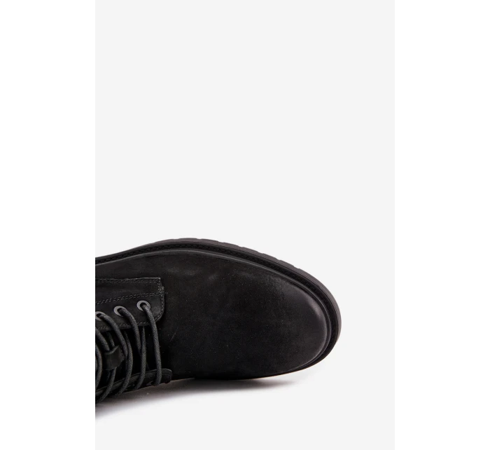 Kožené Zateplené Boty Pro Muže Na Zip Big Star OO174148 Černé