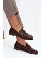 Dámské mokasíny z ekologické kůže hnědé model 21710055 - Boto