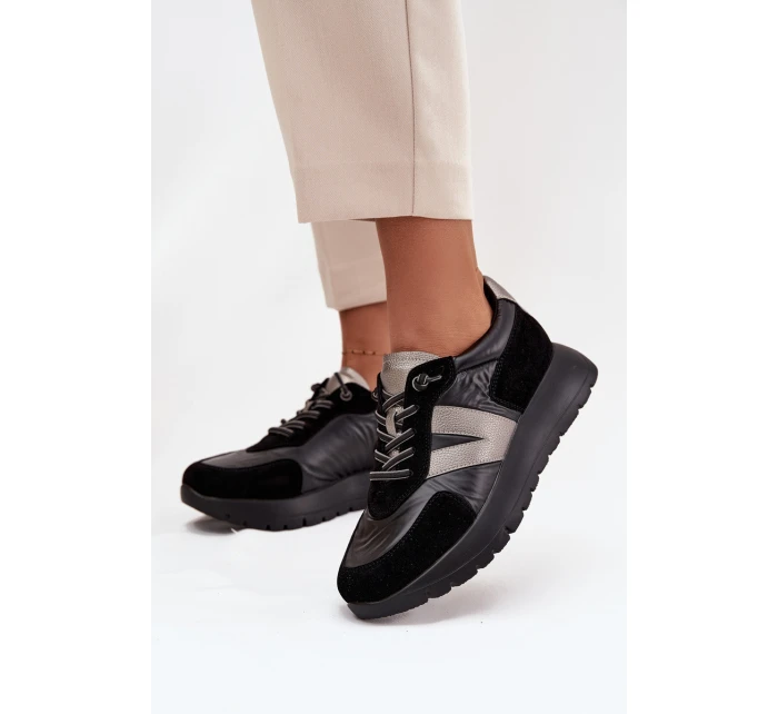 Dámské tenisky na platformě Vinceza – černé Dámské tenisky na platformě Vinceza – černé