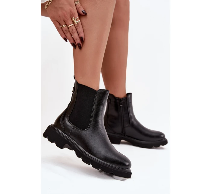 Dámské kotníkové boty – černé Rivelia, zateplené se zipem Dámské kotníkové boty – černé Rivelia, zateplené se zipem