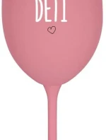 PROTOŽE DĚTI - růžová sklenice na víno 350 ml