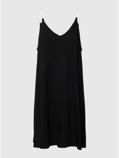 Dámská krátká noční košile s ramínky model 18354425 001 černá - DKNY