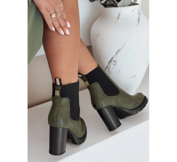 Dámské boty CHICMOVE na podpatku zelené FashionStreet ZY1019