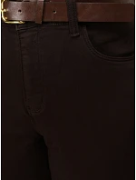 Jeansy damskie z paskiem mom fit brązowe FashionStreet UY3127 Jeansy damskie z paskiem mom fit brązowe FashionStreet UY3127