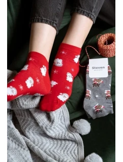Steven ponožky art.136 Vánoční dámské 35-40