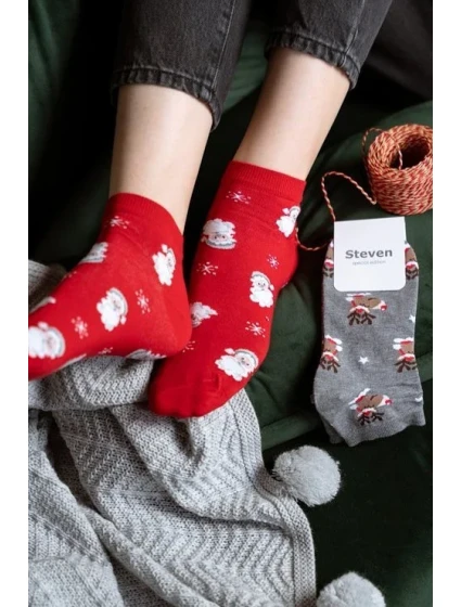 Steven ponožky art.136 Vánoční dámské 35-40 Steven ponožky art.136 Vánoční dámské 35-40