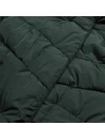 Tmavě zelená dlouhá dámská zimní bunda model 21246309 - LHD Tmavě zelená dlouhá dámská zimní bunda model 21246309 - LHD