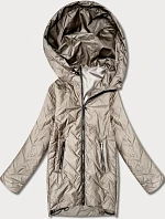 Dámská lehká prošívaná bunda s kapucí Goodlookin beige (B8588-12)