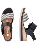 Remonte W RKR646 kožené sandály na platformě