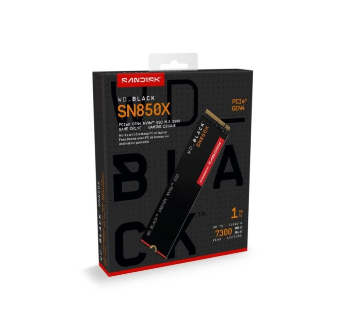 SSD WD Black SN850X WDS100T2X0E (1 TB ; M.2; PCIe NVMe 4.0 x4) SSD WD Black SN850X WDS100T2X0E (1 TB ; M.2; PCIe NVMe 4.0 x4)
