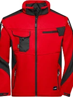 Daiber JN 844 Pracovní letní softshellová bunda - Strong 02.0844 red/black
