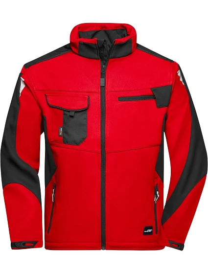 Daiber JN 844 Pracovní letní softshellová bunda - Strong 02.0844 red/black